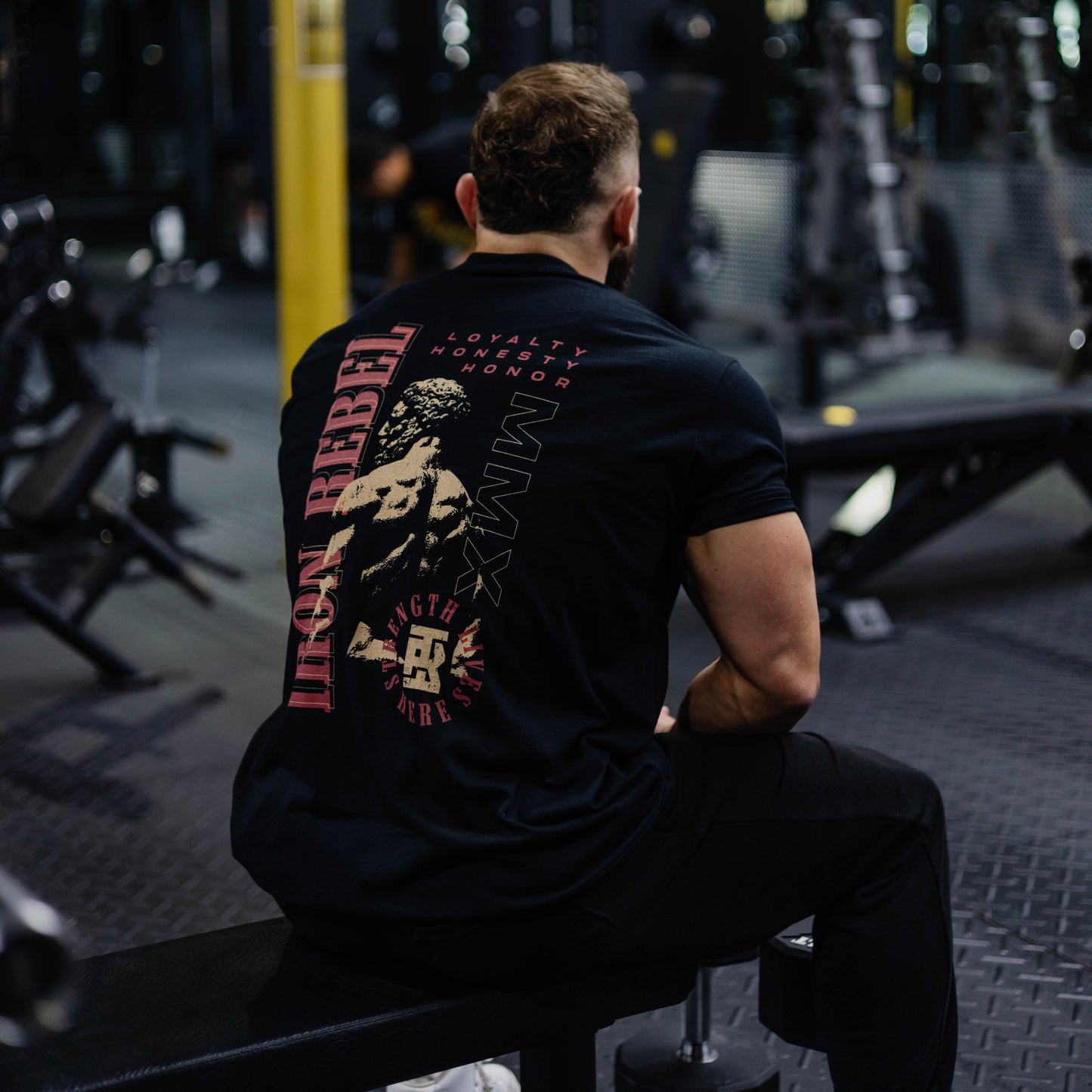 Honor Tee (Black) Premium Fitted Gym T-Shirt