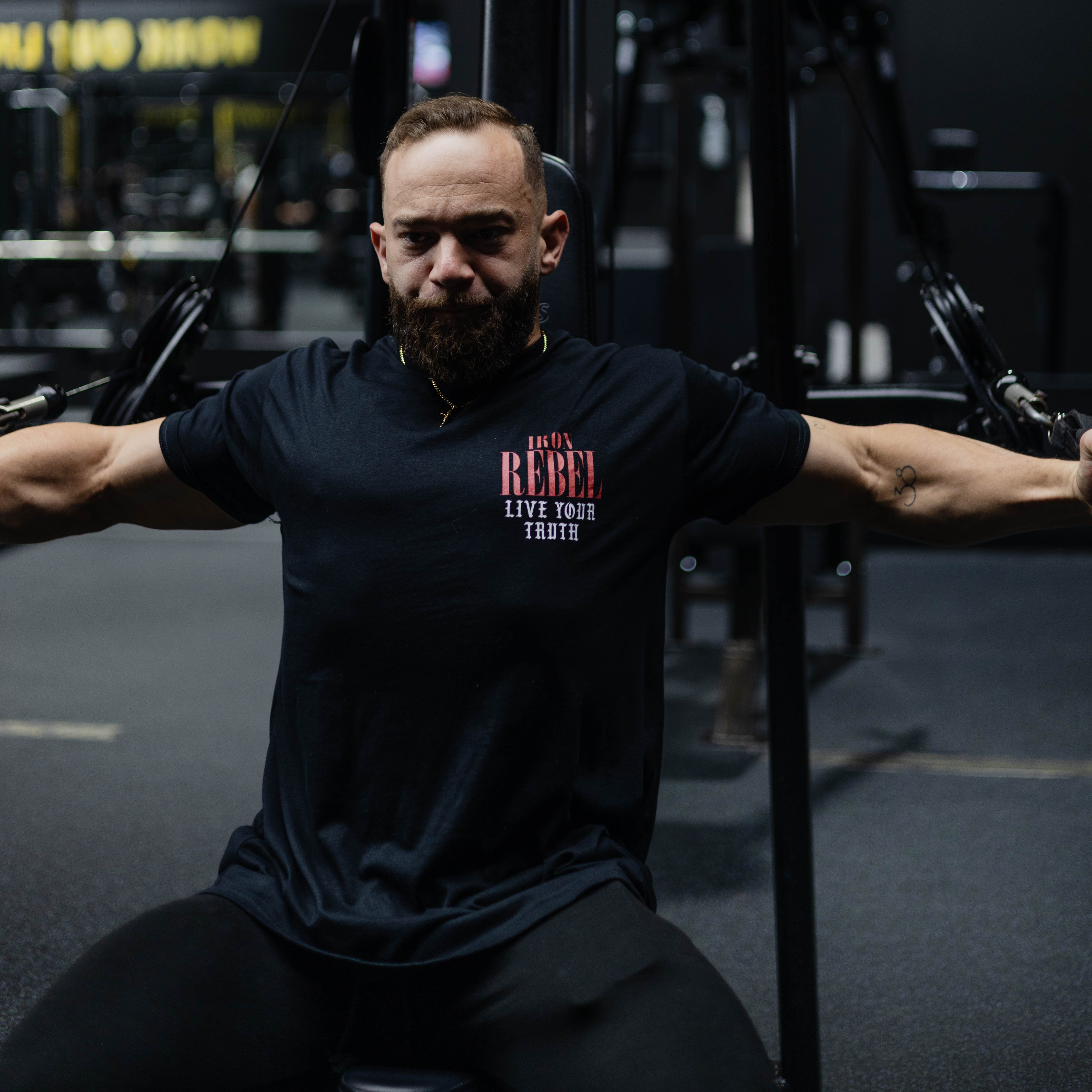 Lady Justice Tee (Black) Premium Fitted Gym T-Shirt