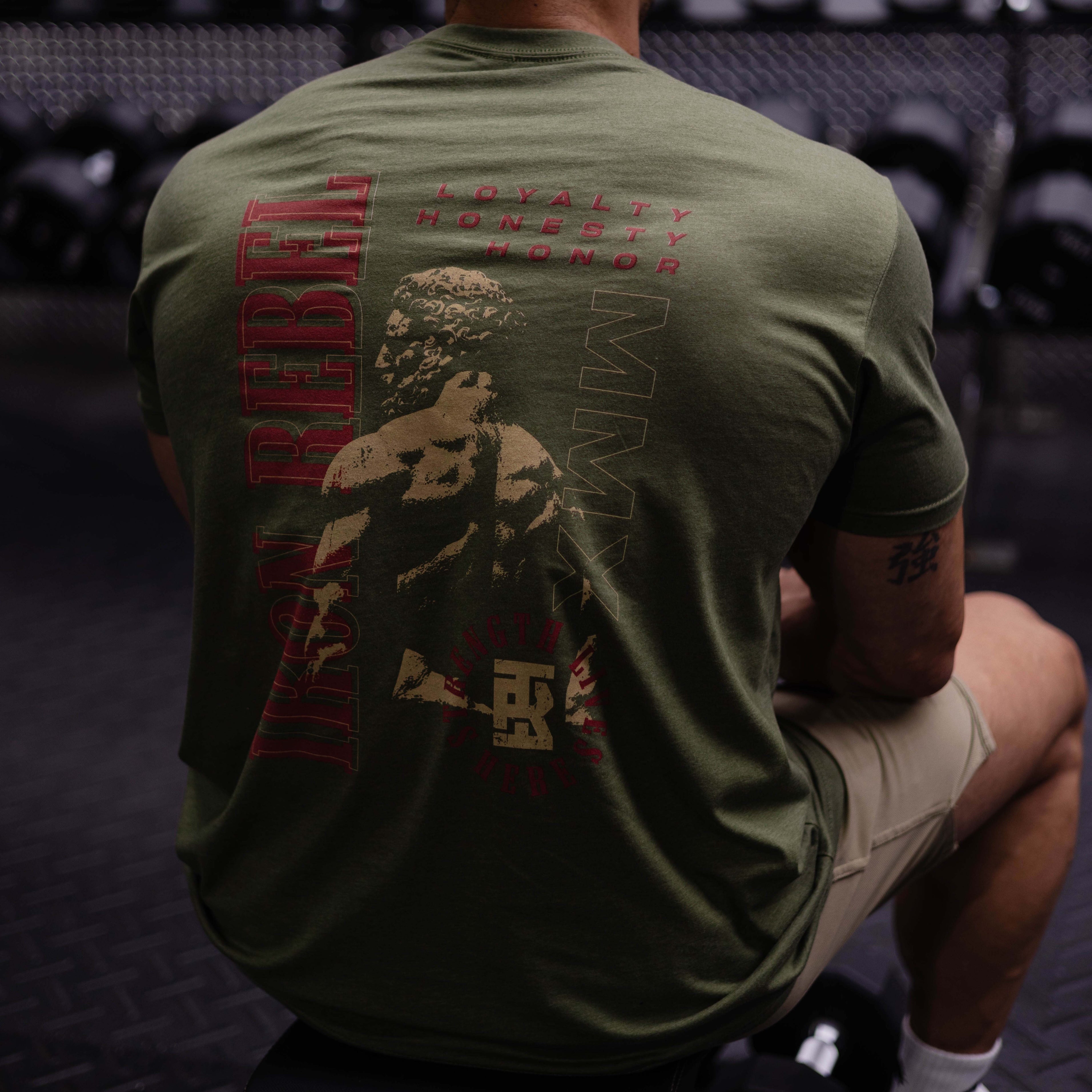 Honor Tee (Army) Premium Fitted Gym T-Shirt