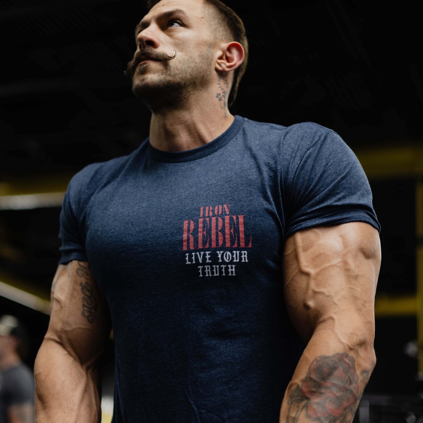 Lady Justice Tee (Navy) Premium Fitted Gym T-Shirt