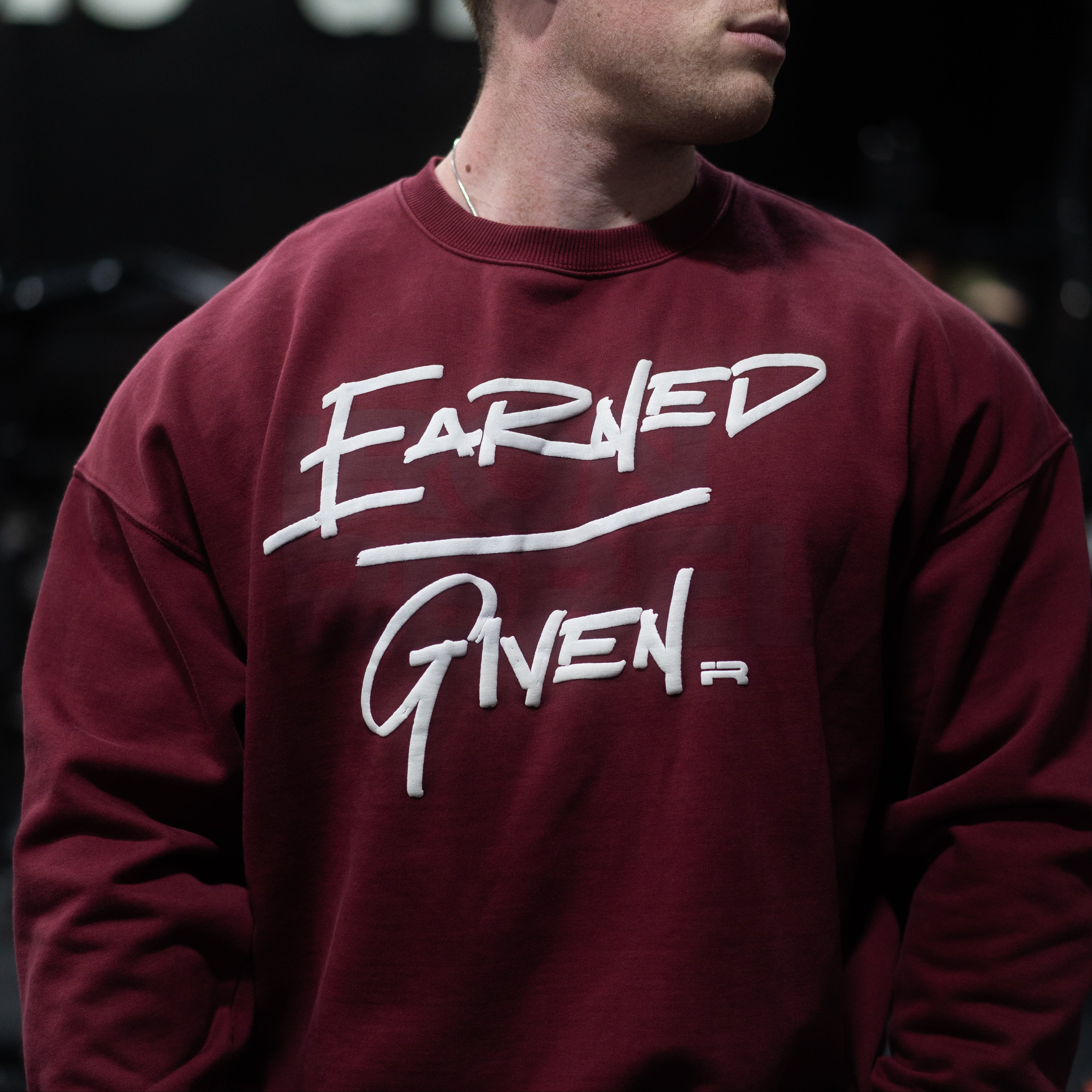 Earned/Given Crewneck (Wine)