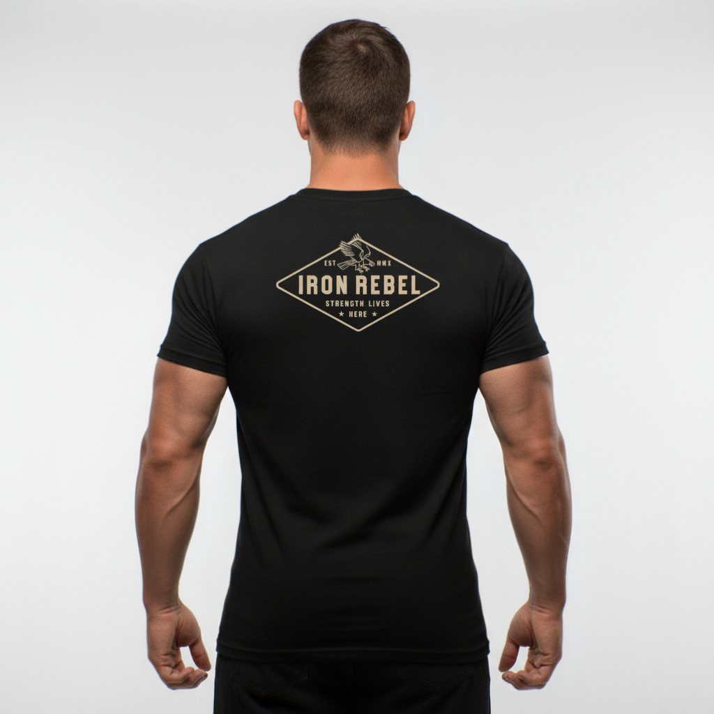 Eagle Tee (Black) Premium Fitted Gym T-Shirt