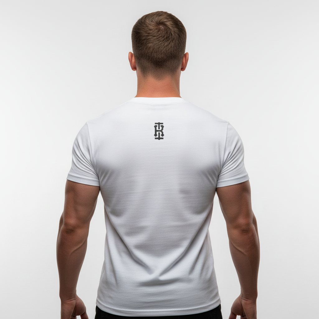University Tee (White) Premium Fitted Gym T-Shirt