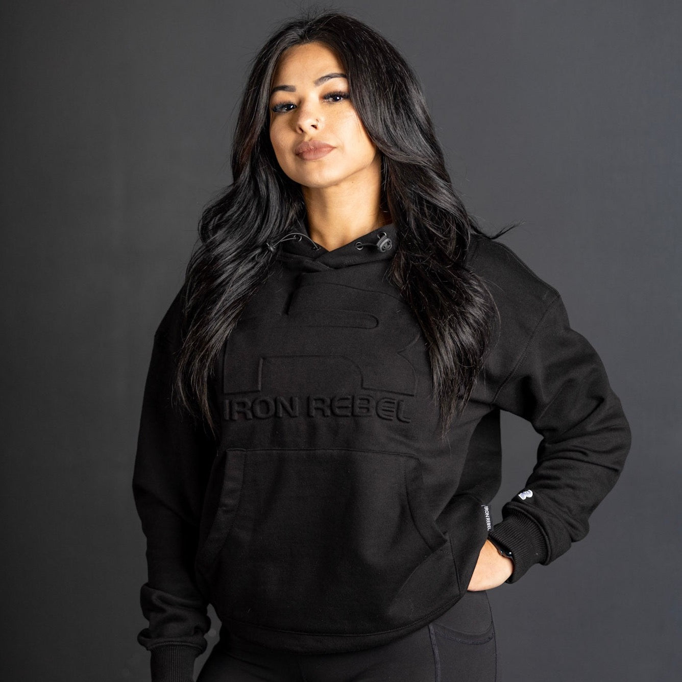 Embossed Hoodie (Black)