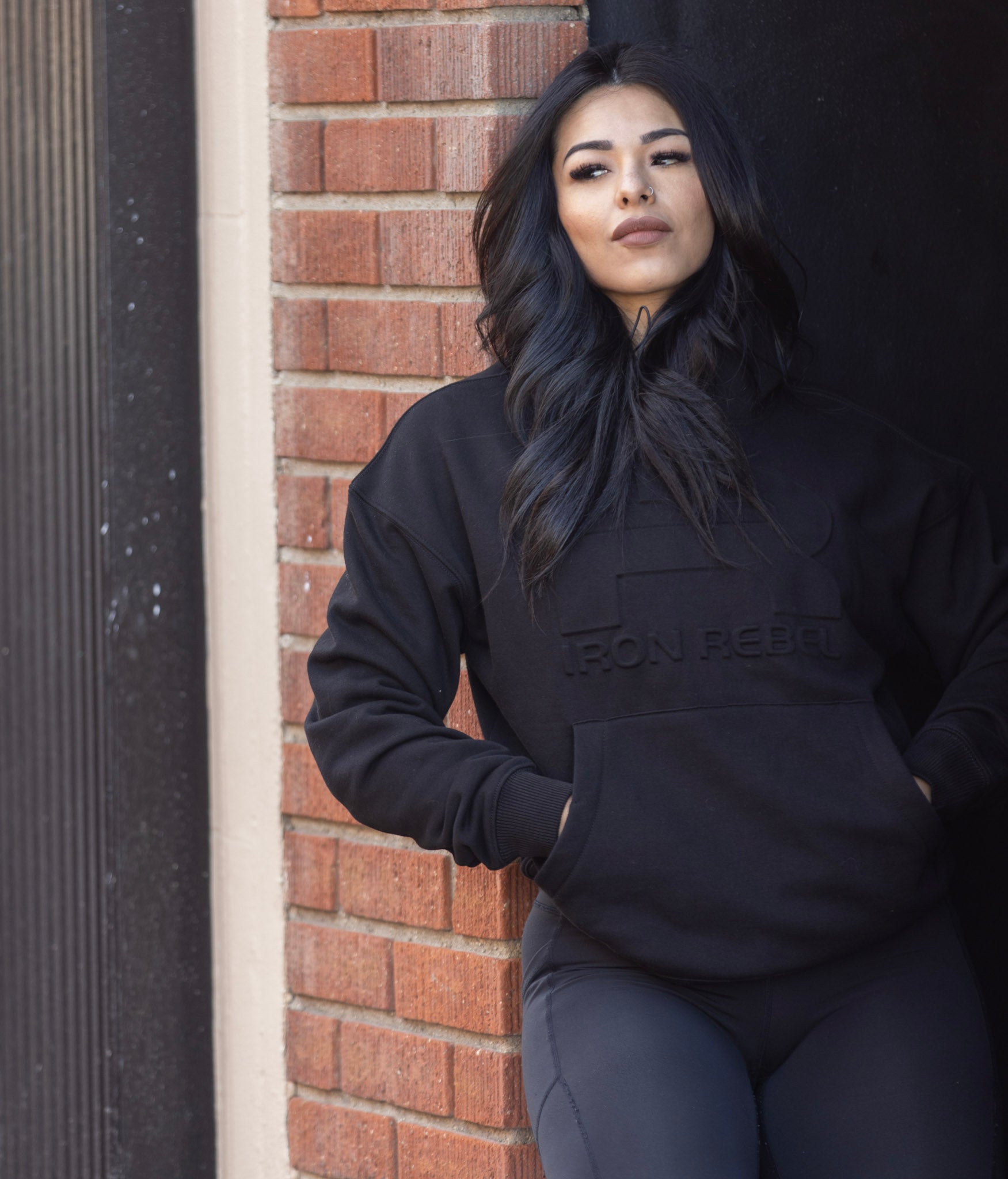 Embossed Hoodie (Black)