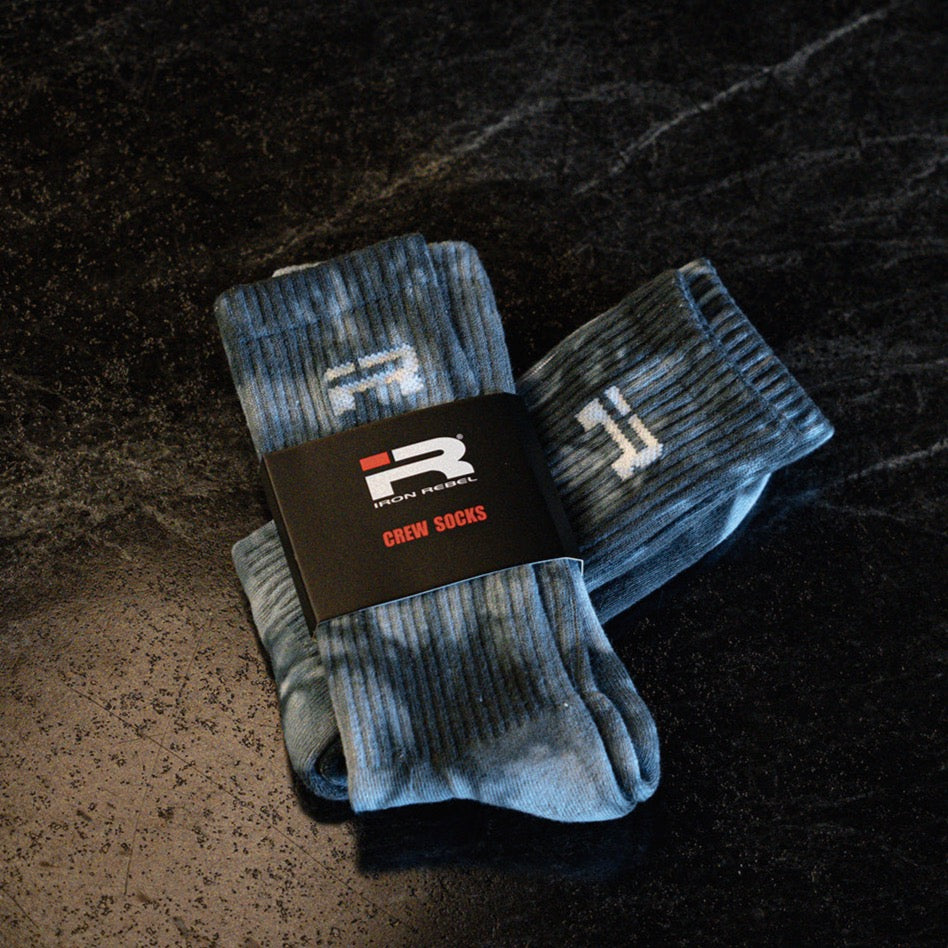 IR Logo Crew Socks (Charcoal Tie-Dye)