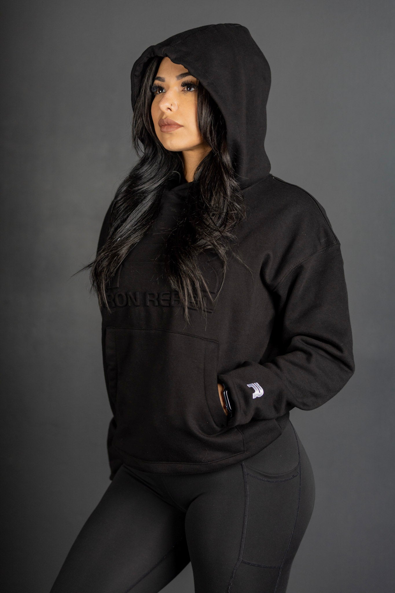 Embossed Hoodie (Black)