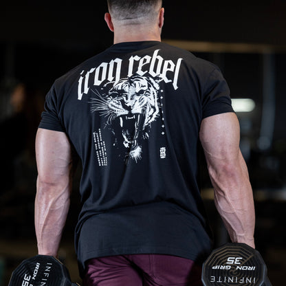 Tiger Tee (Black) Premium Fitted Gym T-Shirt