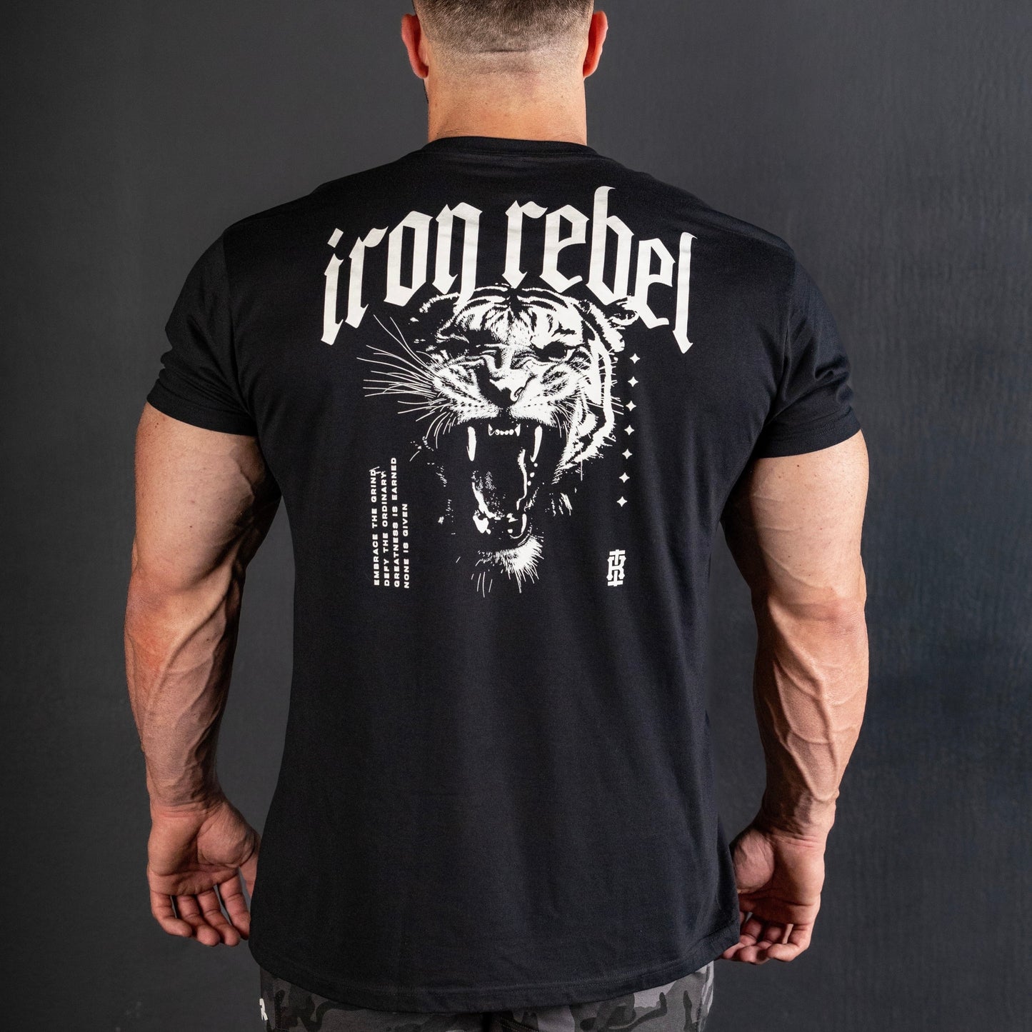 Tiger Tee (Black) Premium Fitted Gym T-Shirt