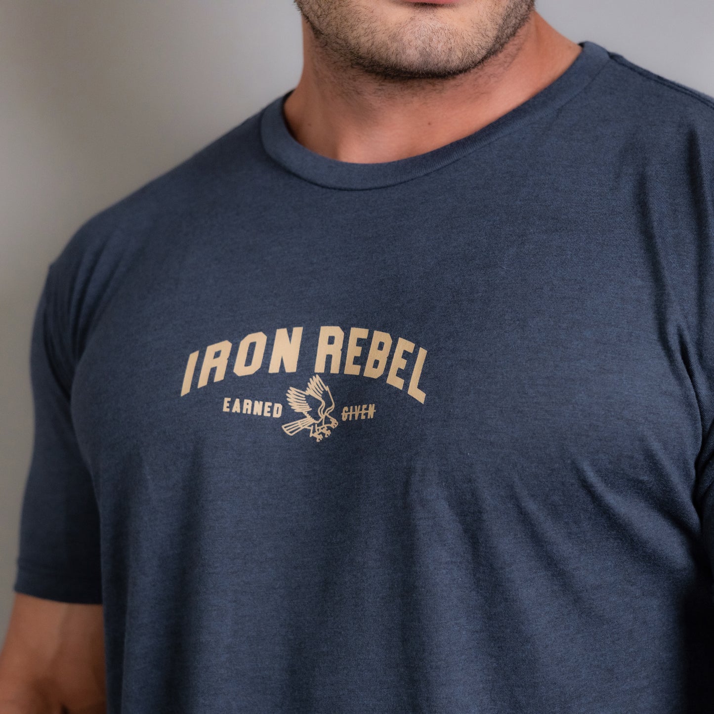 Eagle Tee (Navy) Premium Fitted Gym T-Shirt