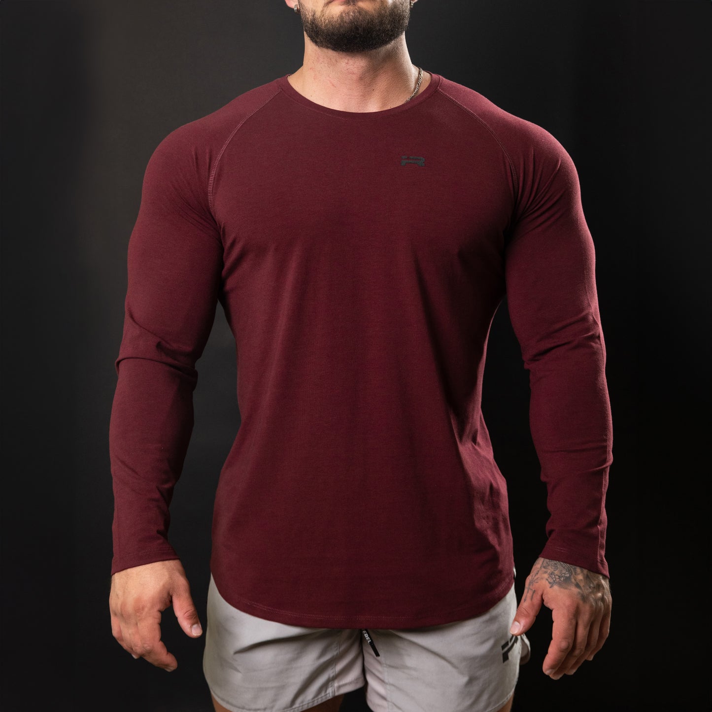 Elite Long Sleeve Raglan (Ox Blood)