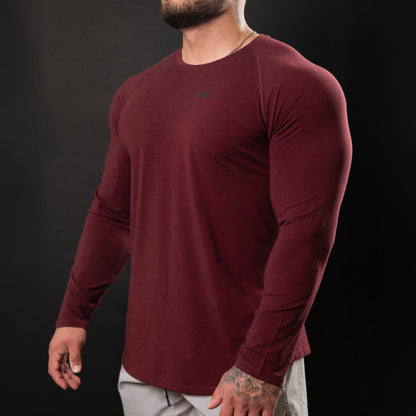 Elite Long Sleeve Raglan (Ox Blood)