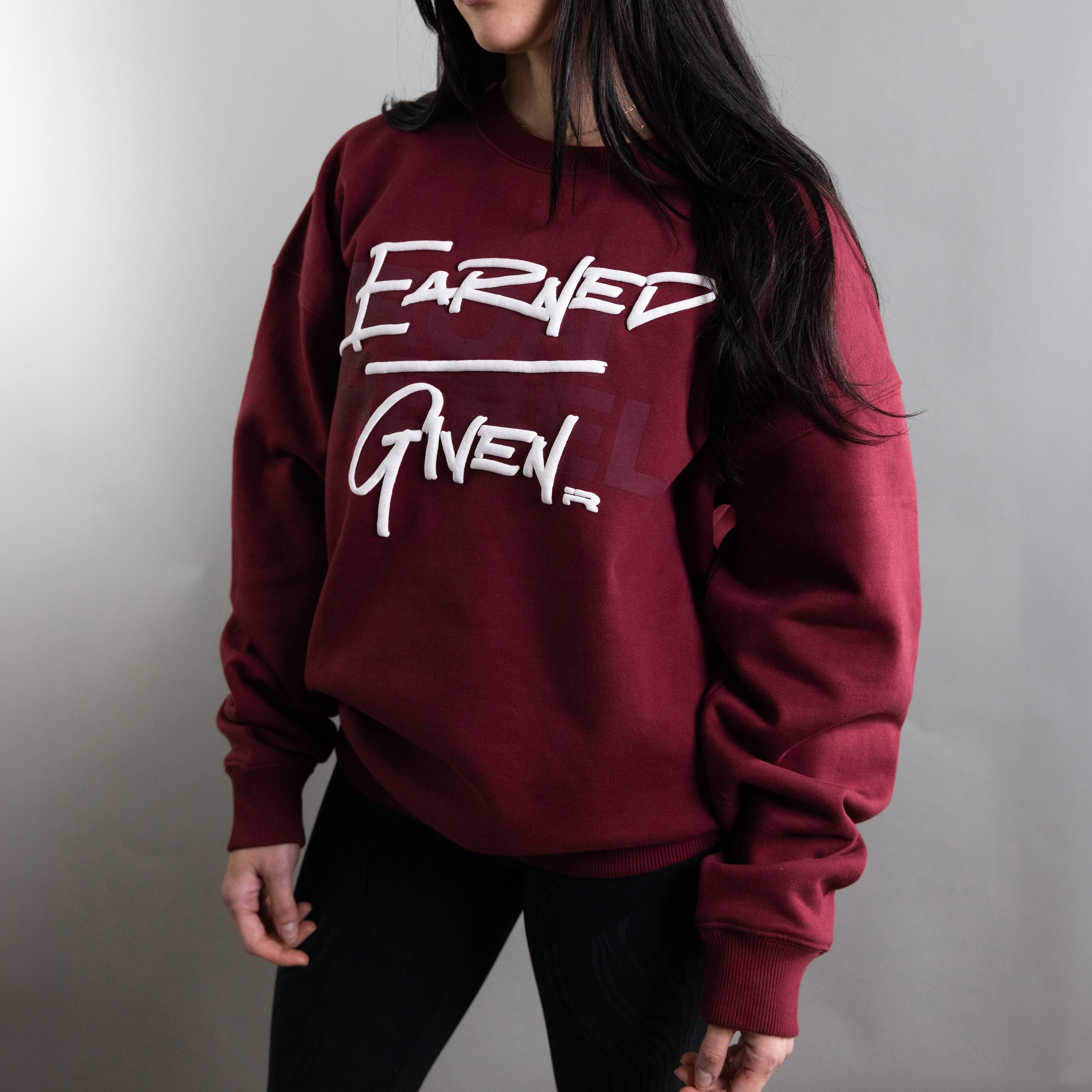 Earned/Given Crewneck (Wine)