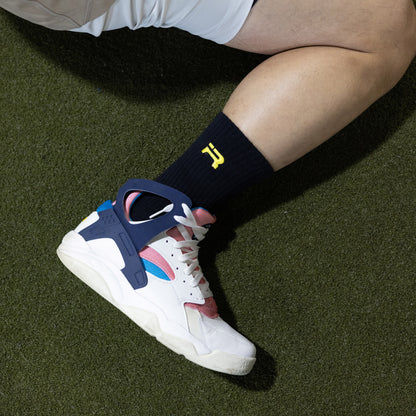 IR Logo Embroidered Crew Socks (Black/Gold)