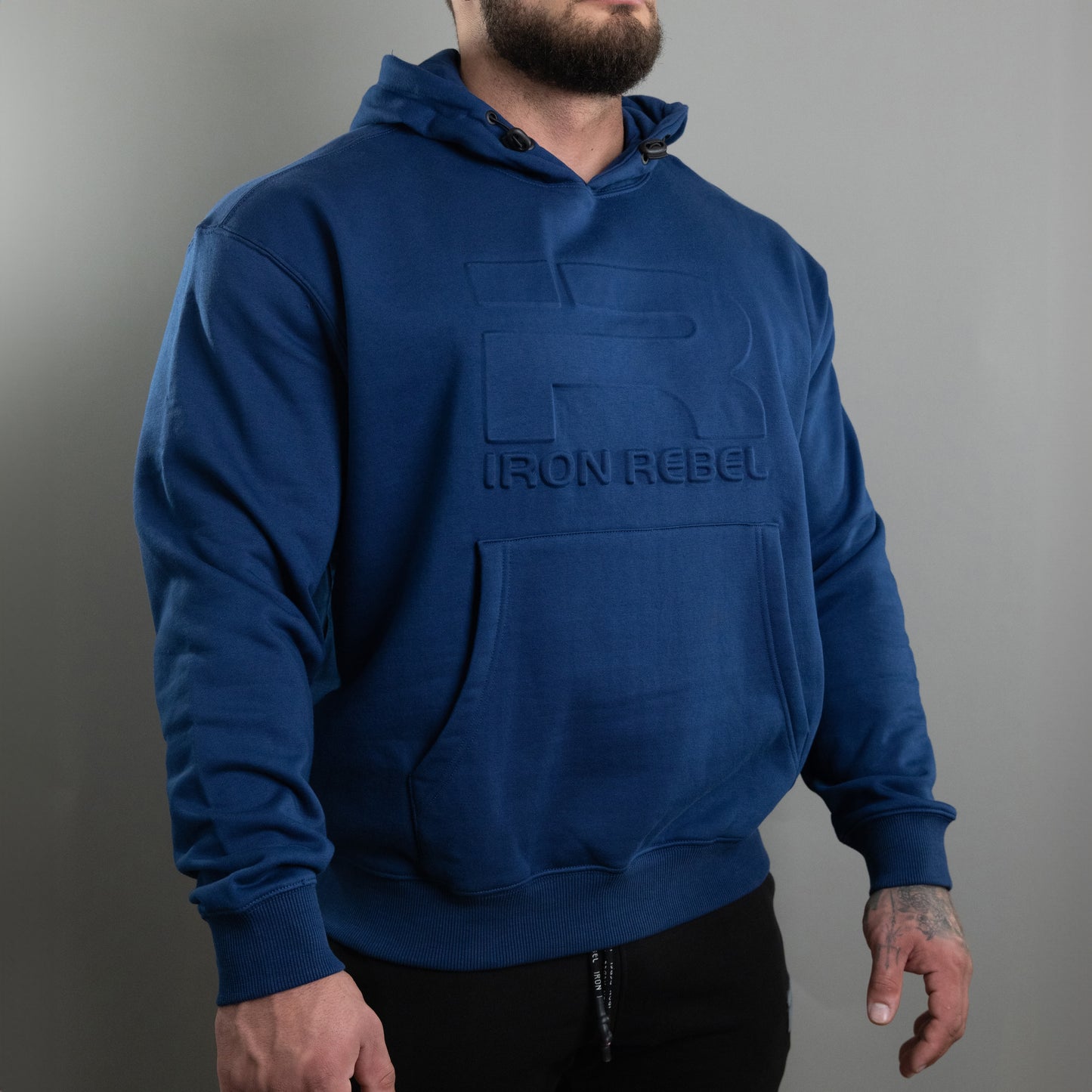 Embossed Hoodie (Blue)