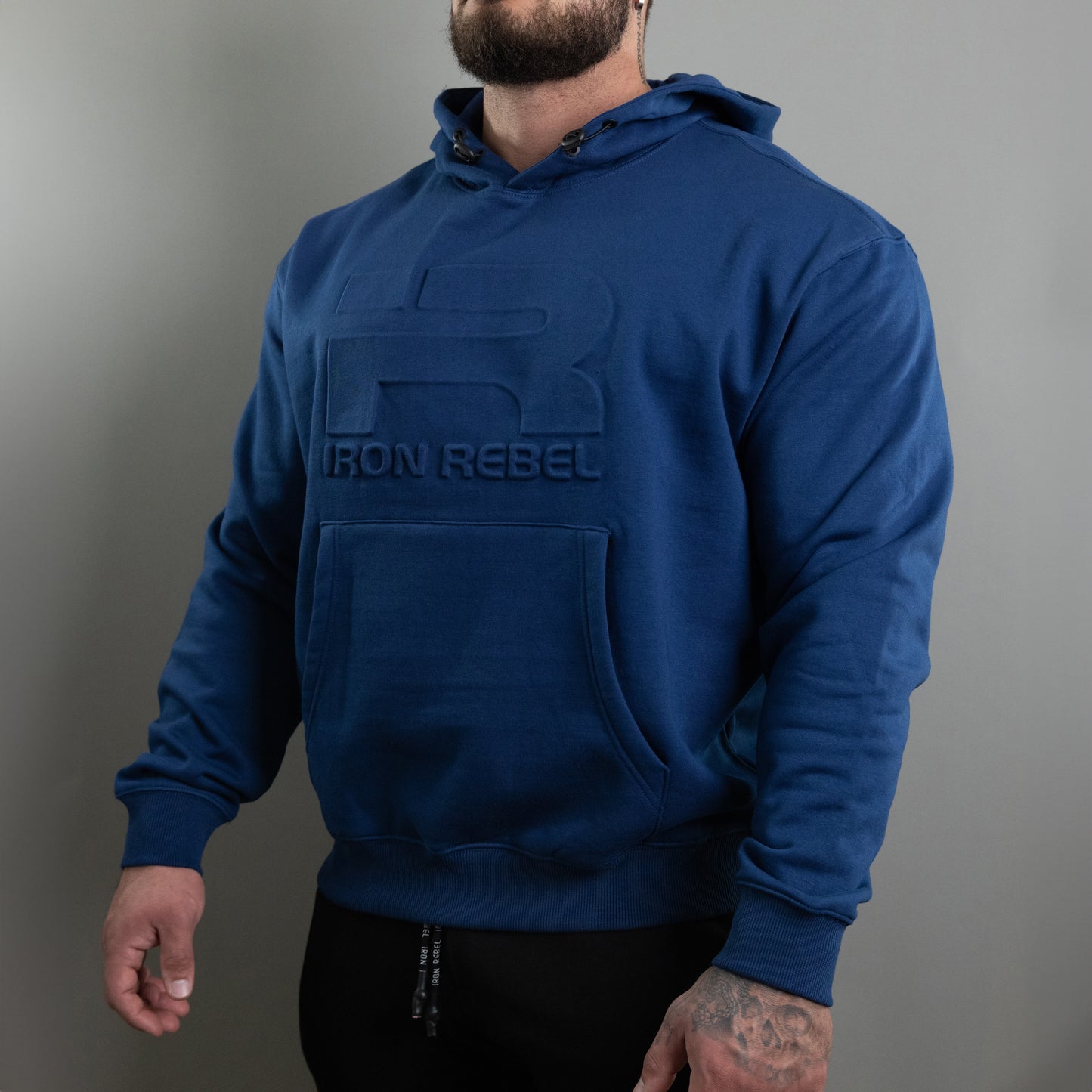 Embossed Hoodie (Blue)