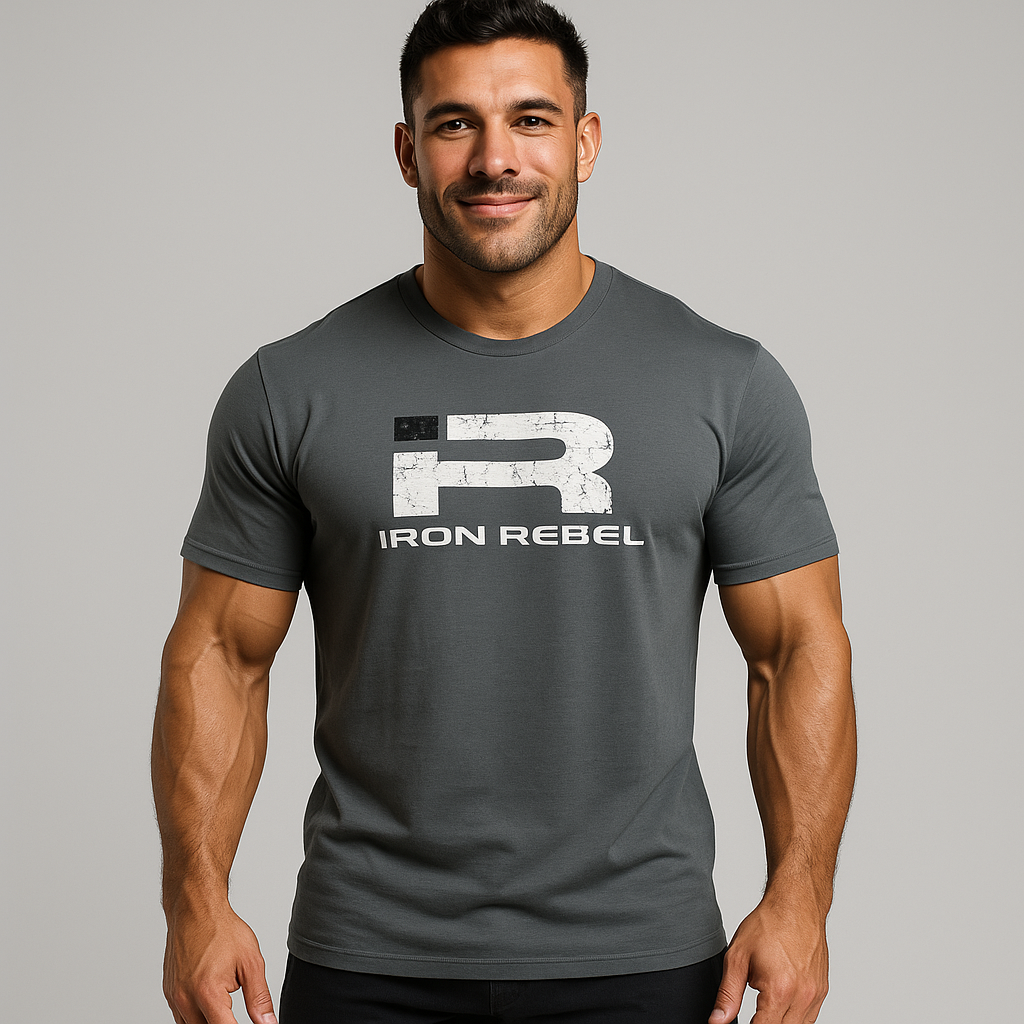 Forged Tee (Charcoal) Premium Fitted Gym T-Shirt