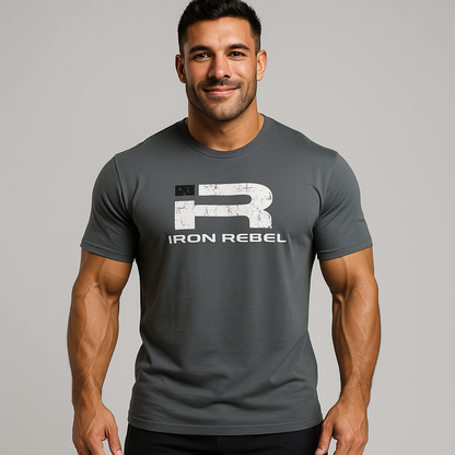 Forged Tee (Charcoal) Premium Fitted Gym T-Shirt