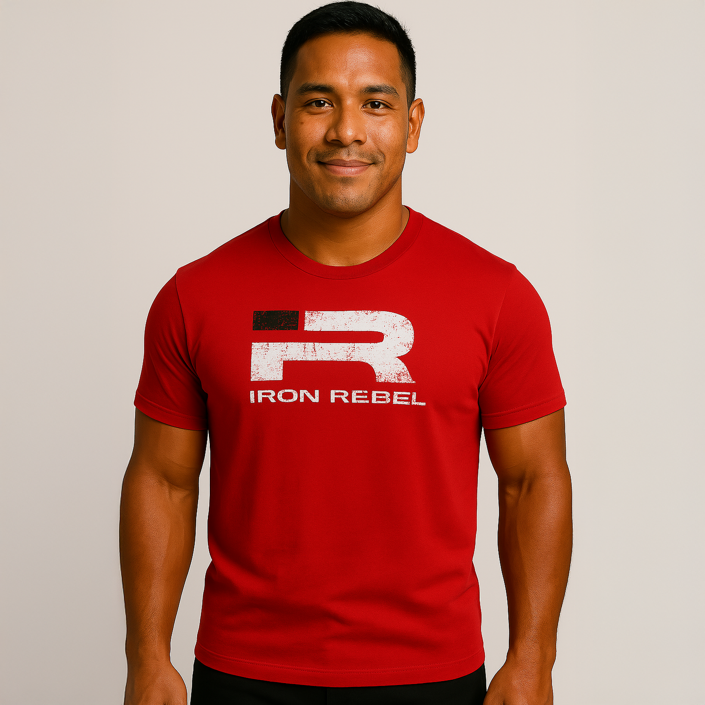 Forged Tee (Red) Premium Fitted Gym T-Shirt