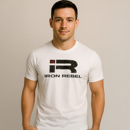 Forged Tee (White) Premium Fitted Gym T-Shirt