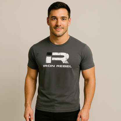 Forged Tee (Charcoal) Premium Fitted Gym T-Shirt