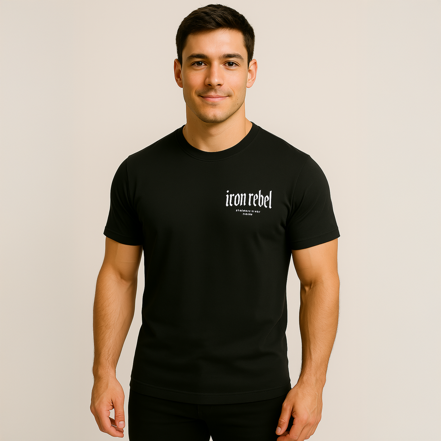 Tiger Tee (Black) Premium Fitted Gym T-Shirt