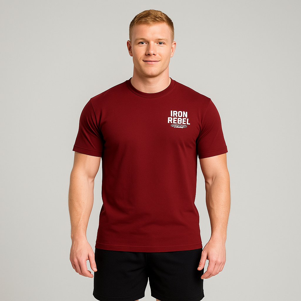 Monolith Tee (Cardinal) Premium Fitted Gym T-shirt