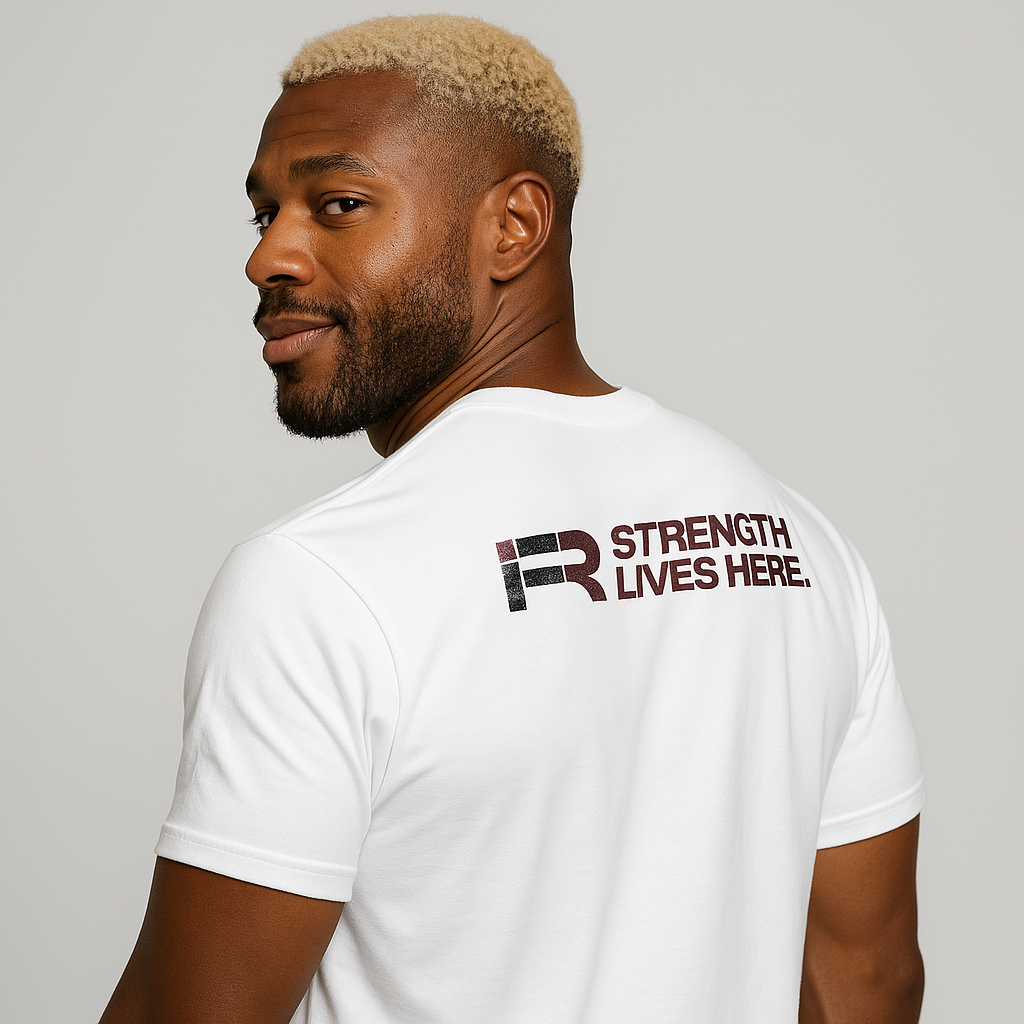 Forged Tee (White) Premium Fitted Gym T-Shirt