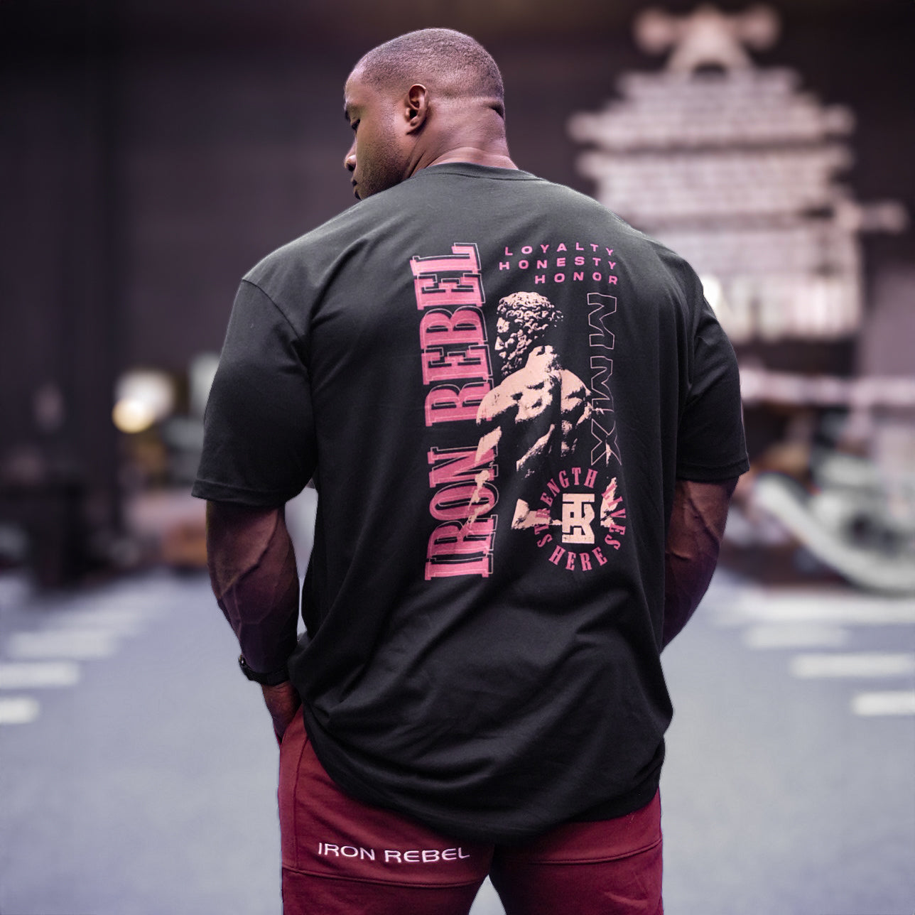 Honor Tee (Black) Premium Fitted Gym T-Shirt