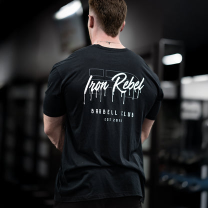 Power Drip Tee (Black) Premium Fitted Gym T-Shirt