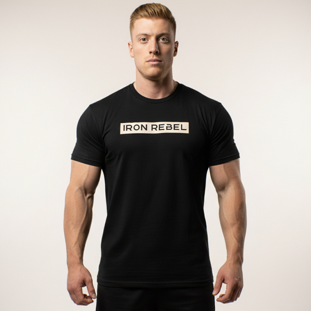 Elements Tee (Black) Premium Fitted Gym T-Shirt