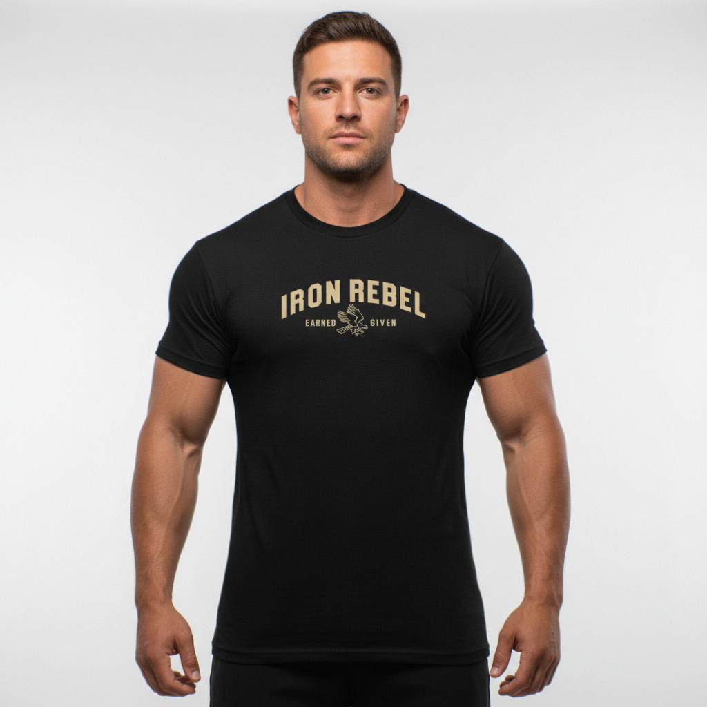 Eagle Tee (Black) Premium Fitted Gym T-Shirt