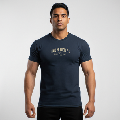 Eagle Tee (Navy) Premium Fitted Gym T-Shirt