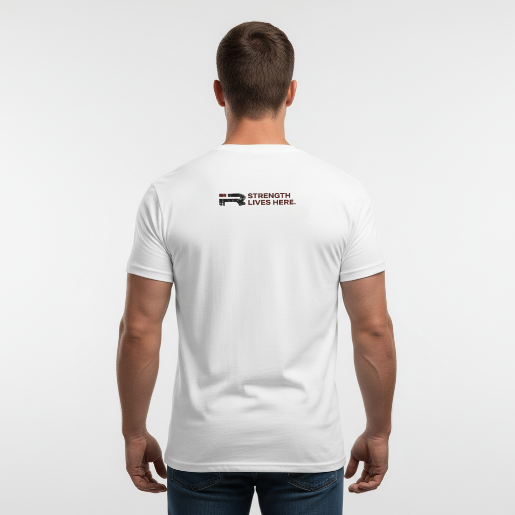 Forged Tee (White) Premium Fitted Gym T-Shirt