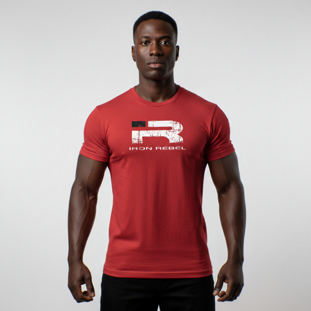 Forged Tee (Red) Premium Fitted Gym T-Shirt