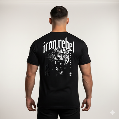 Tiger Tee (Black) Premium Fitted Gym T-Shirt