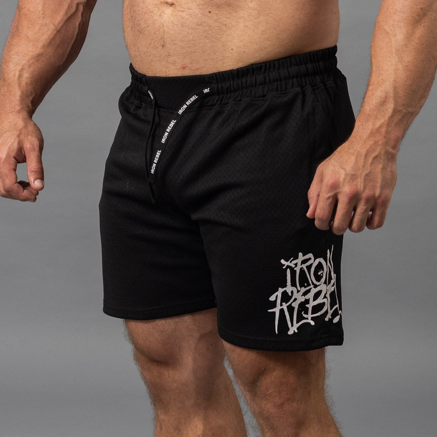 Graffiti Mesh Shorts (Black)