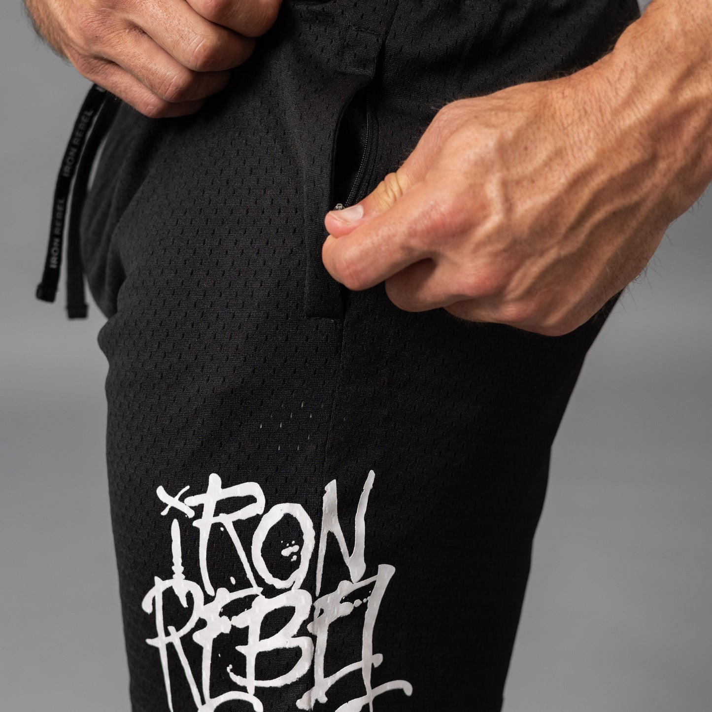 Graffiti Mesh Shorts (Black)