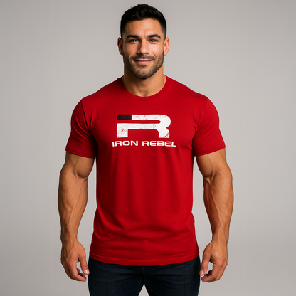Forged Tee (Red) Premium Fitted Gym T-Shirt