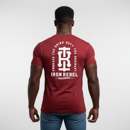 Monolith Tee (Cardinal) Premium Fitted Gym T-shirt