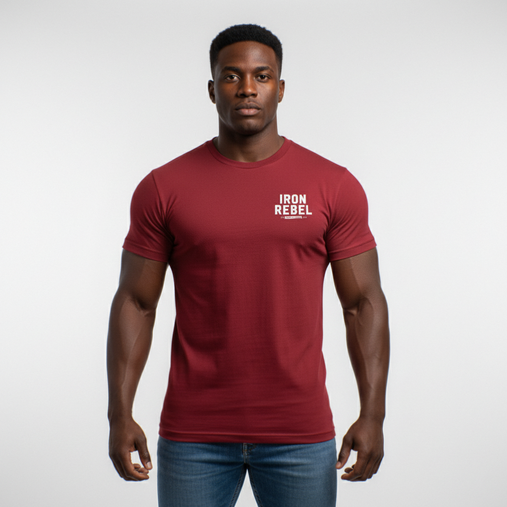Monolith Tee (Cardinal) Premium Fitted Gym T-shirt