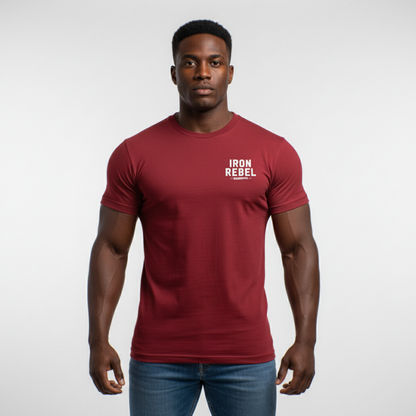Monolith Tee (Cardinal) Premium Fitted Gym T-shirt