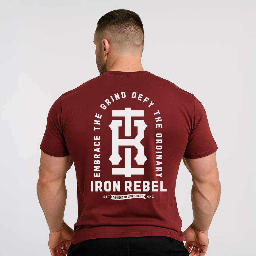 Monolith Tee (Cardinal) Premium Fitted Gym T-shirt