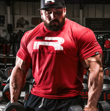Forged Tee (Red) Premium Fitted Gym T-Shirt