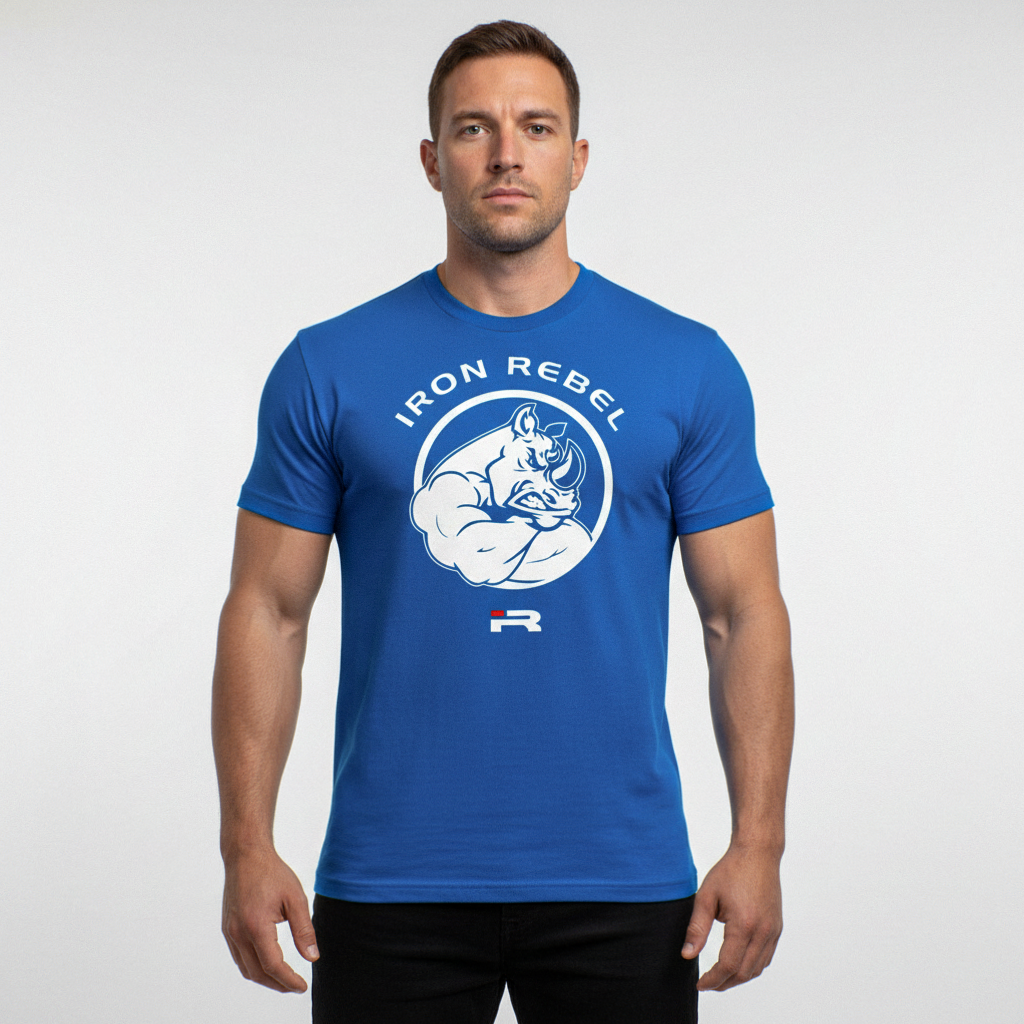Rhino Power Premium Gym T-Shirt (Royal Blue)