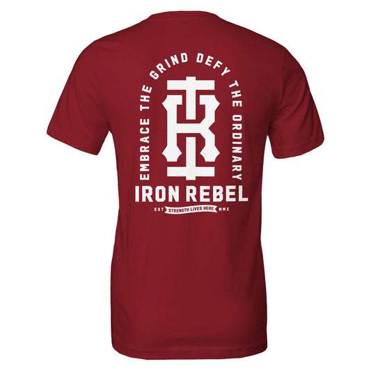 Monolith Tee (Cardinal) Premium Fitted Gym T-shirt