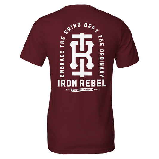 Monolith Tee (Cardinal/Maroon) Premium Fitted Gym T-Shirt