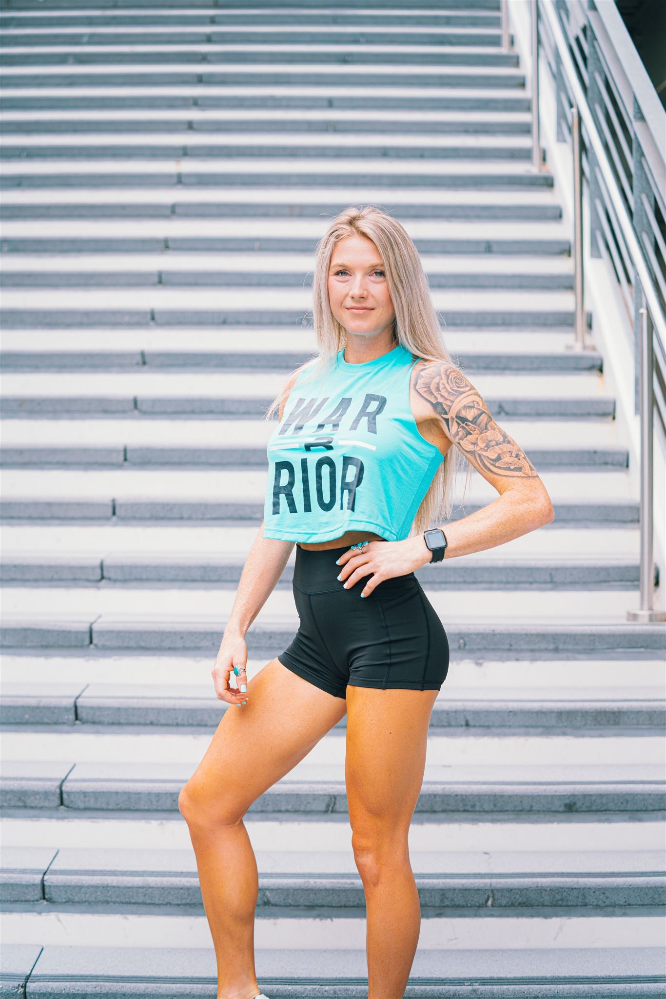 Warrior Crop Tank (Aqua)